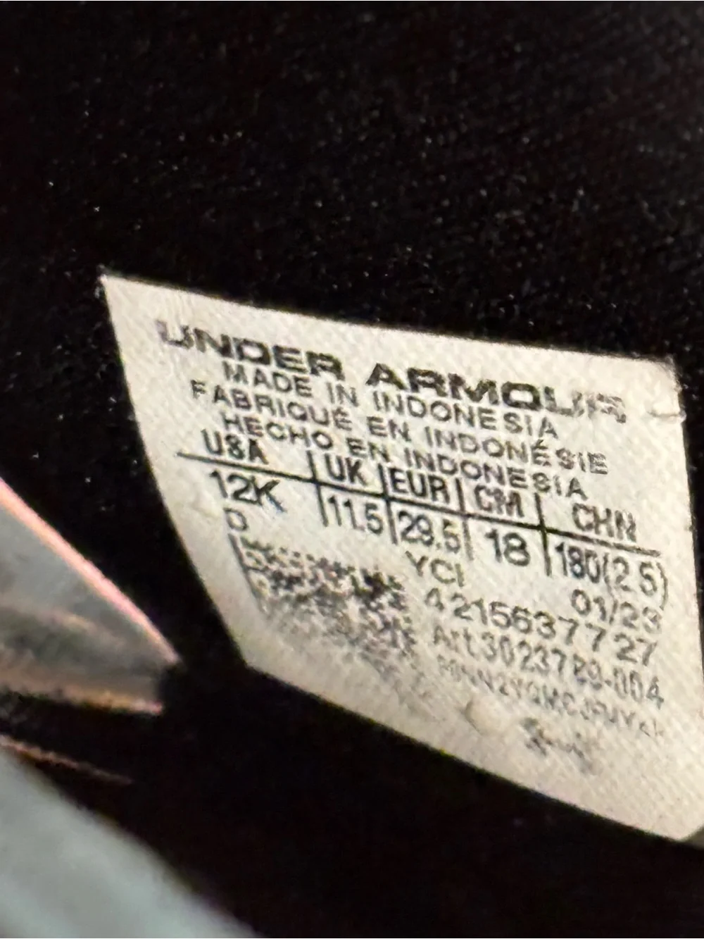 Under Armour Black and White Athletic Slide